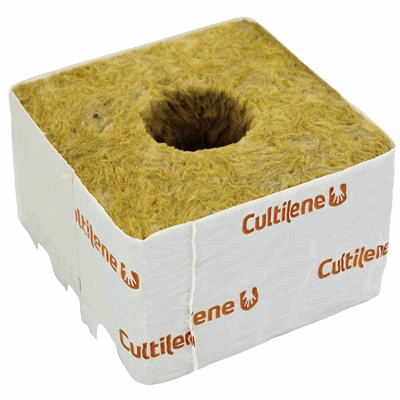  - Cultilene 75 mm Steinwollwürfel, großes Loch (38/35) -  