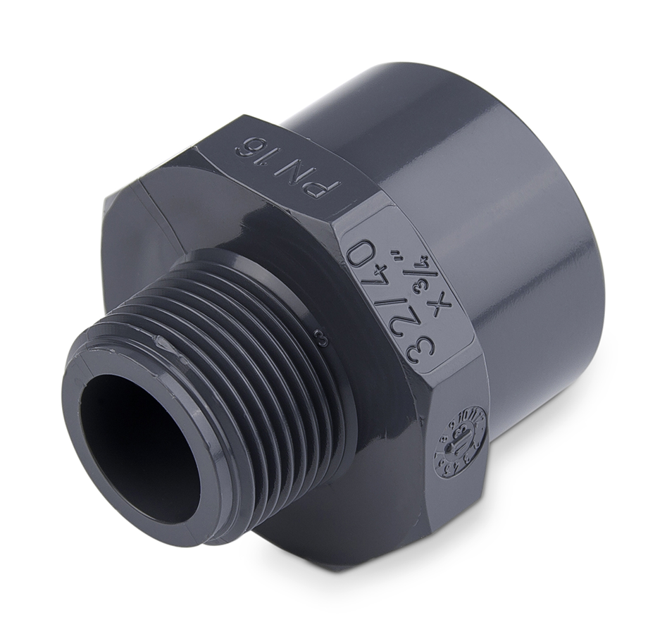  - PVC-Anschlussverschraubung, 3/4 Zoll AG, 32 mm -  