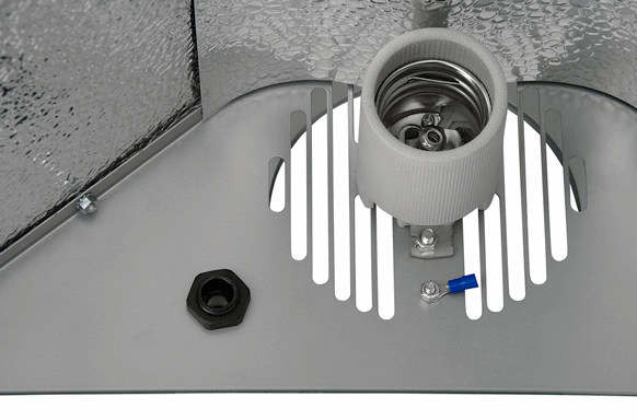  - Air Cool Reflektor, mit Glasplatte, E40-Fassung, 125 mm, 45 x 45 x 18 cm -  