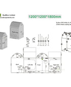  - Budbox White PRO XL R 120x120x180 cm -  