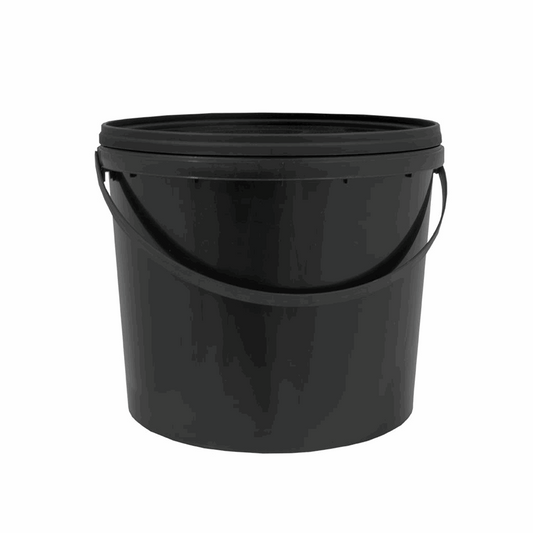  - Eimer, schwarz, 5 L, mit Griff und Deckel -  
