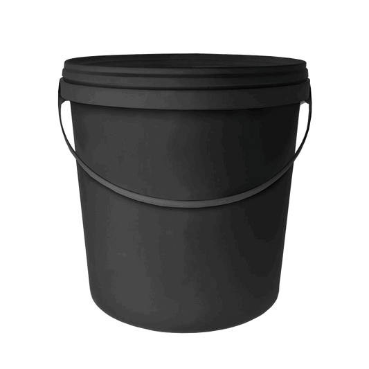  - Eimer, schwarz, mit Griff und Deckel 10 L -  