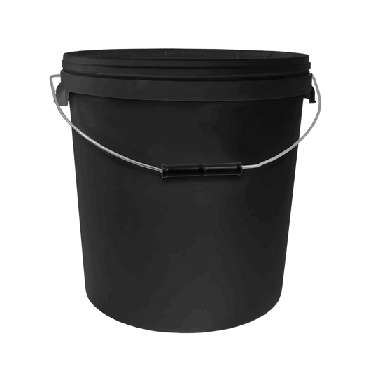  - Eimer, schwarz, mit Griff und Deckel 20 L -  