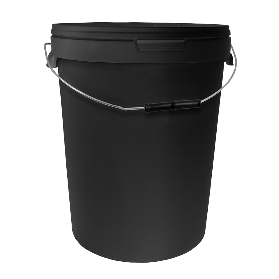  - Eimer, schwarz, rund 25 L -  