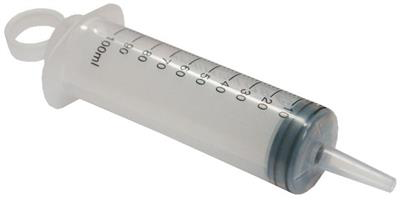  - Einwegspritze, 100 ml, schwarz graduiert -  