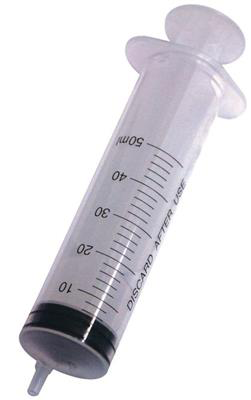  - Einwegspritze, 50 ml, schwarz graduiert, 1 St -  