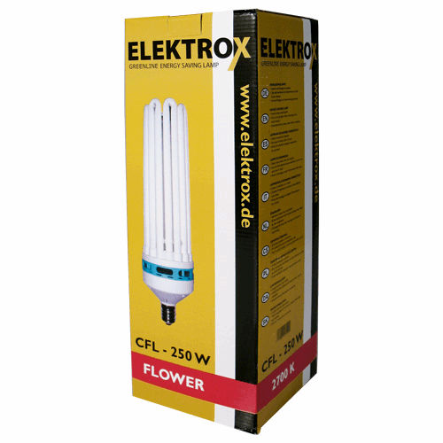  - Energiesparlampe Elektrox Flower 250 W, 2700 K, 8U, E40-Fassung, für Blüte -  