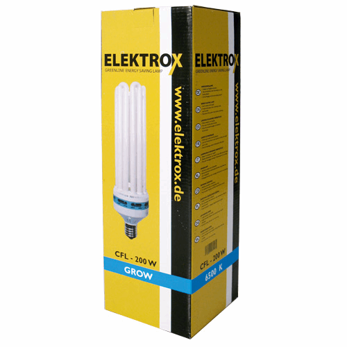  - Energiesparlampe Elektrox Grow 200 W, 6500 K, 6U, E40-Fassung, für Wachstum -  