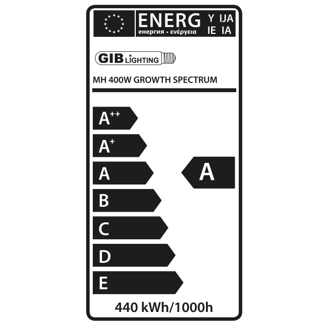  - GIB Lighting Growth Spectrum Advanced MH Lampe, 400 W -  