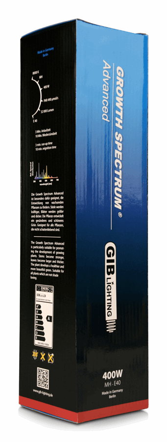  - GIB Lighting Growth Spectrum Advanced MH Lampe, 400 W -  