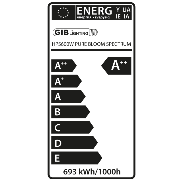  - GIB Lighting Pure Bloom Spectrum XTreme Output, 600 W -  