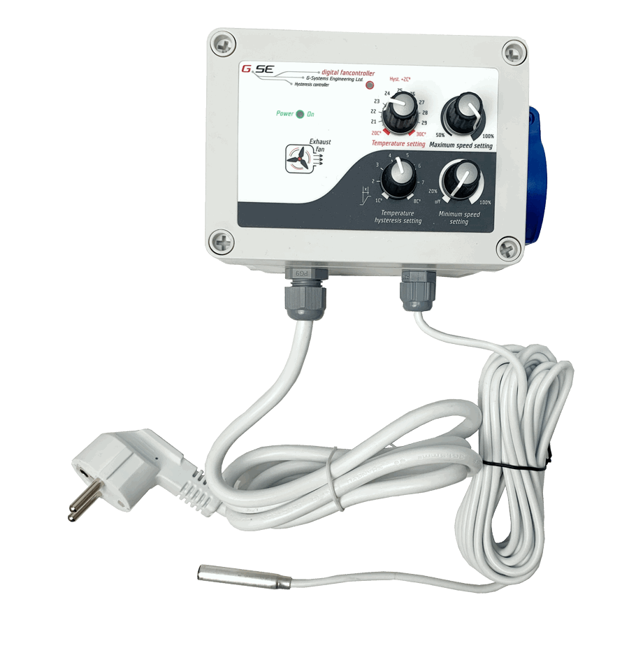  - GSE Klima-Regler Temperatur Min. Max. Hysteresiseinstellung, 10 A, 1x 2300 W -  