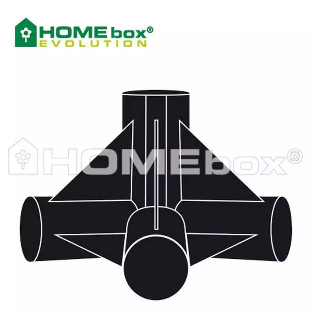  - HOMEbox | Ersatzteil | 4-Wege-Verbinder | 4 Stück | ⌀ 16 mm -  