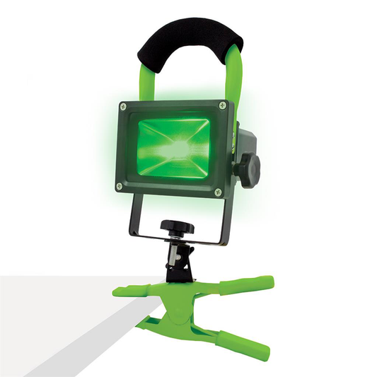  - LUMii Grünlicht LED-Arbeitslampe mit Befestigungsclip, wiederaufladbar, 10 W -  