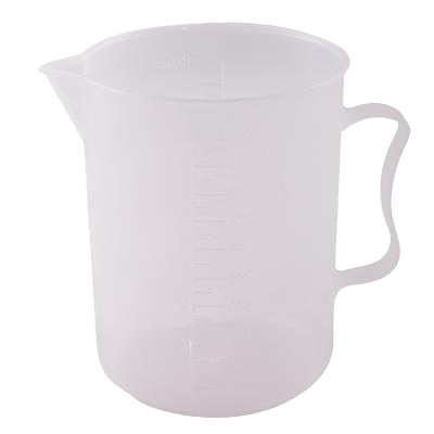  - Messbecher, 1 L, milchig transparent, Skala mit 50 ml Teilung -  