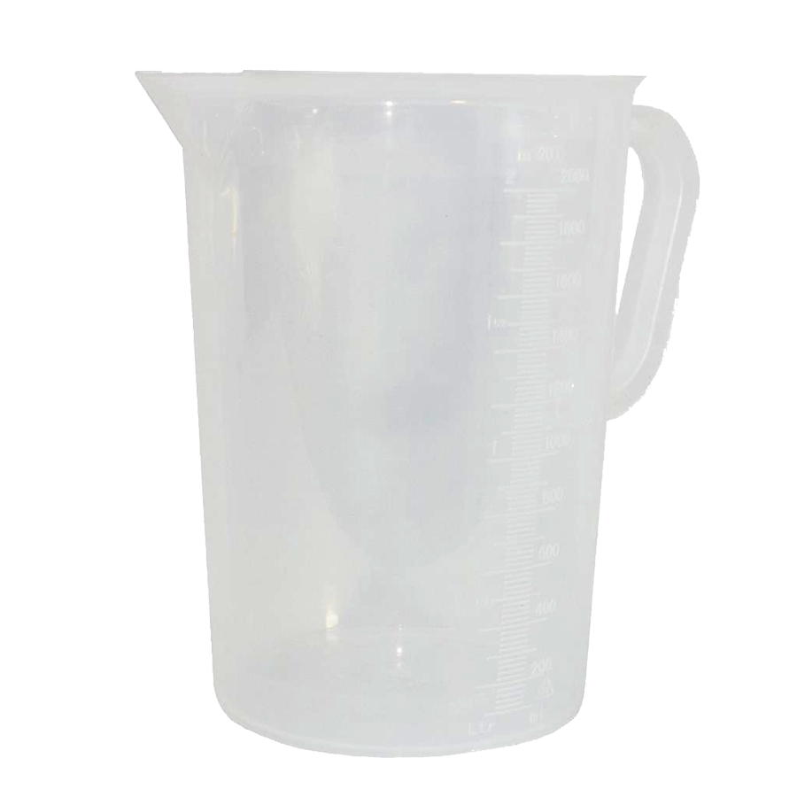  - Messbecher, 2 L, milchig transparent, Skala mit 20 ml Teilung -  