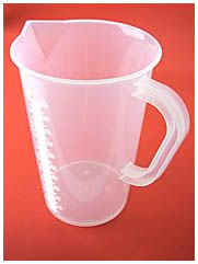  - Messbecher, transparent, mit erhabener Skala, 1000 ml, 10 ml Teilung -  