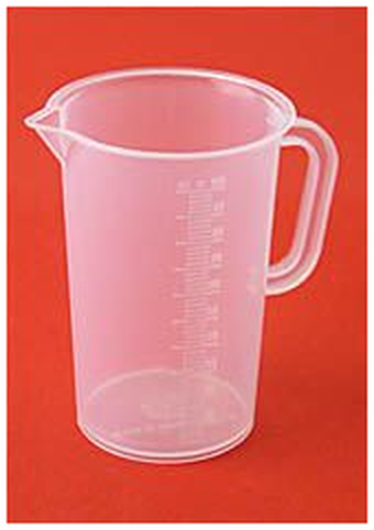  - Messbecher, transparent, mit erhabener Skala, 100 ml, 2 ml Teilung -  