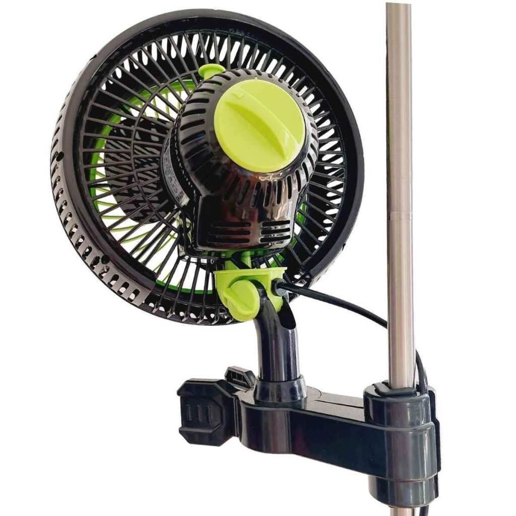  - Oszillierender Ventilator | 20 Watt | Standfuß mit Clip und Stangenclip | Garden Highpro -  