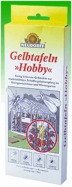  - Gelbtafeln gegen fliegende Schädlinge, 1 Tafel/m², 7,5 x 20 cm, 7 St./Pckg. (VOC-frei) -  