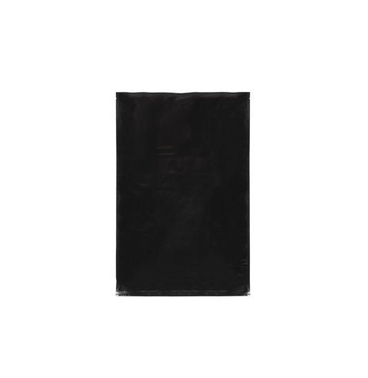  - Qnubu Beutel aus Aluminiumfolie schwarz, verschließbar, 30 x 45 cm, 50 St je Pckg -  