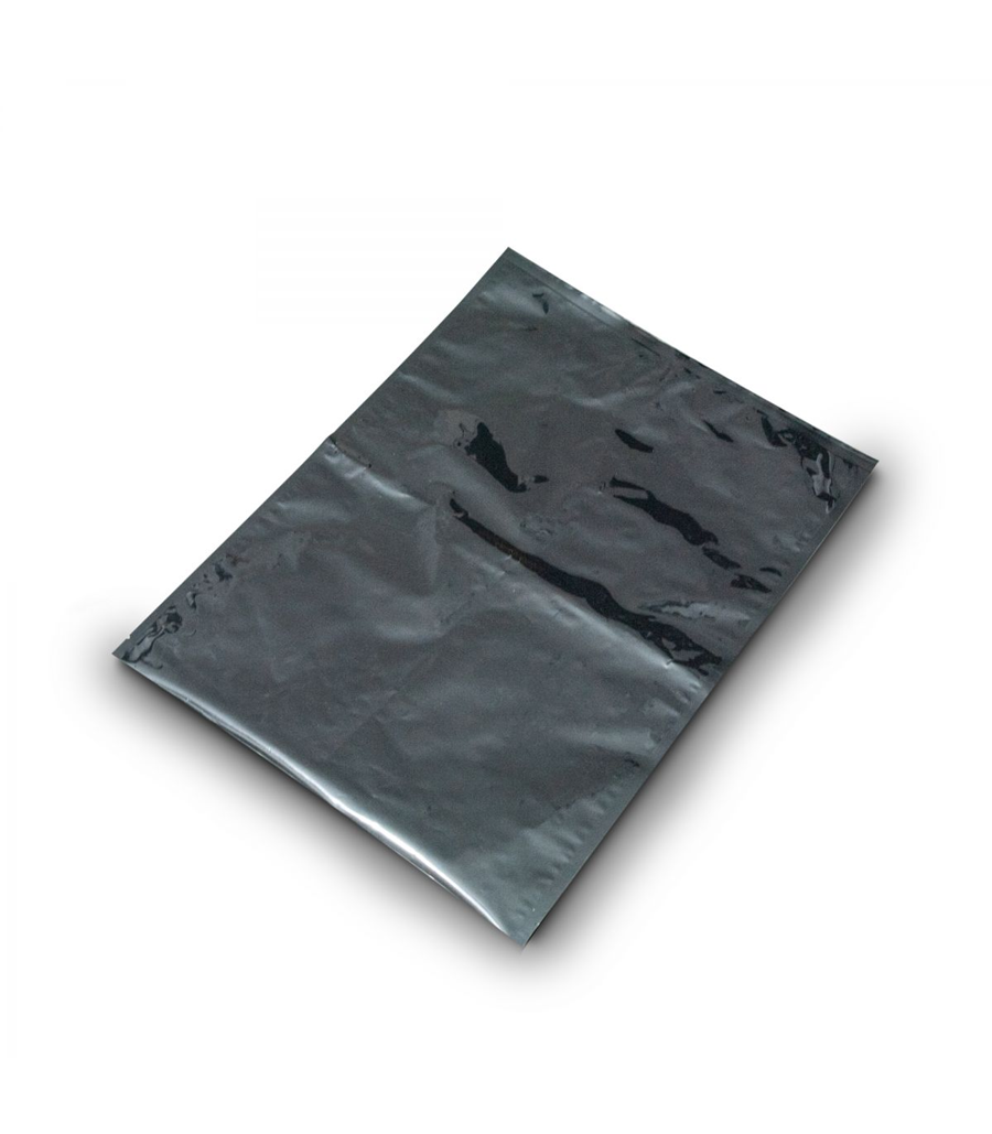  - Qnubu Beutel aus Aluminiumfolie schwarz, verschließbar, 45 x 60 cm, 50 St je Pckg -  