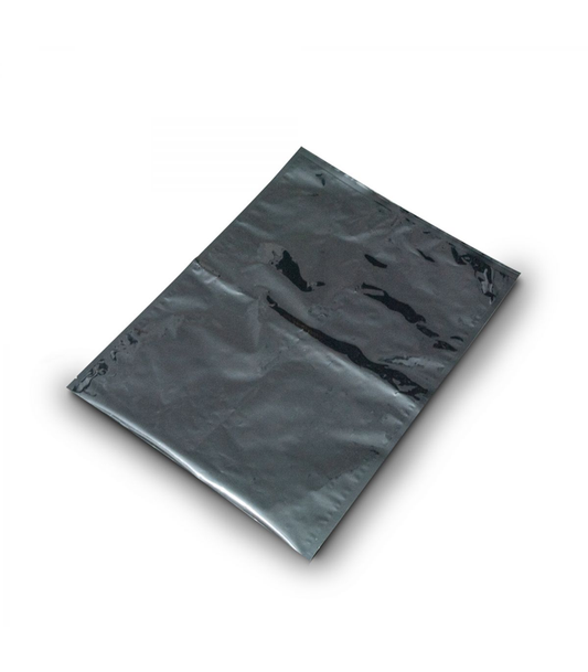  - Qnubu Beutel aus Aluminiumfolie schwarz, verschließbar, 45 x 60 cm, 50 St je Pckg -  