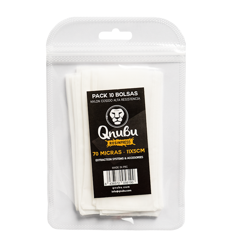  - Qnubu Extraktionsbeutel, 70 µm, 11 x 5 cm, 10 St je Pckg -  