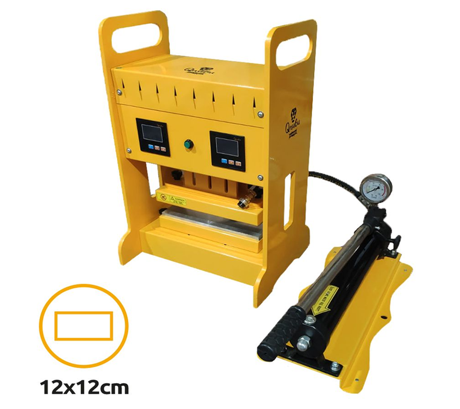  - Qnubu Press Pro Lion Hydraulic 20 Tonnen, Heißdruckpresse, 12 x 12 cm Platten -  
