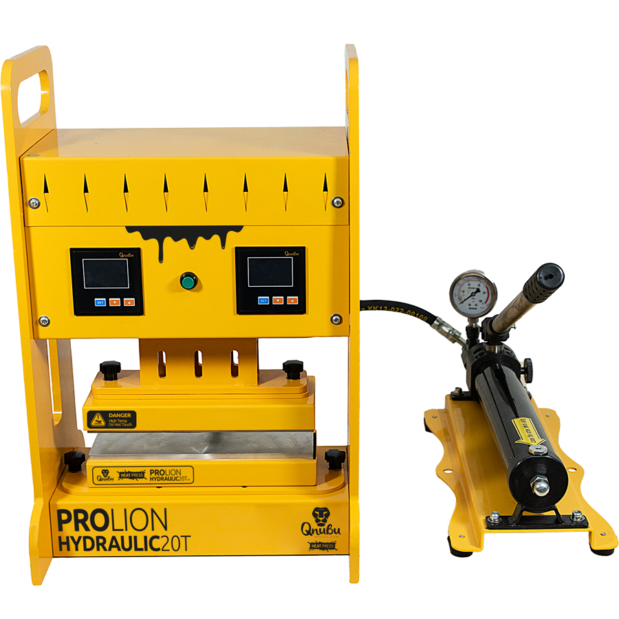  - Qnubu Press Pro Lion Hydraulic 20 Tonnen, Heißdruckpresse, 7,6 x 25 cm und 12 x 12 cm Platten -  