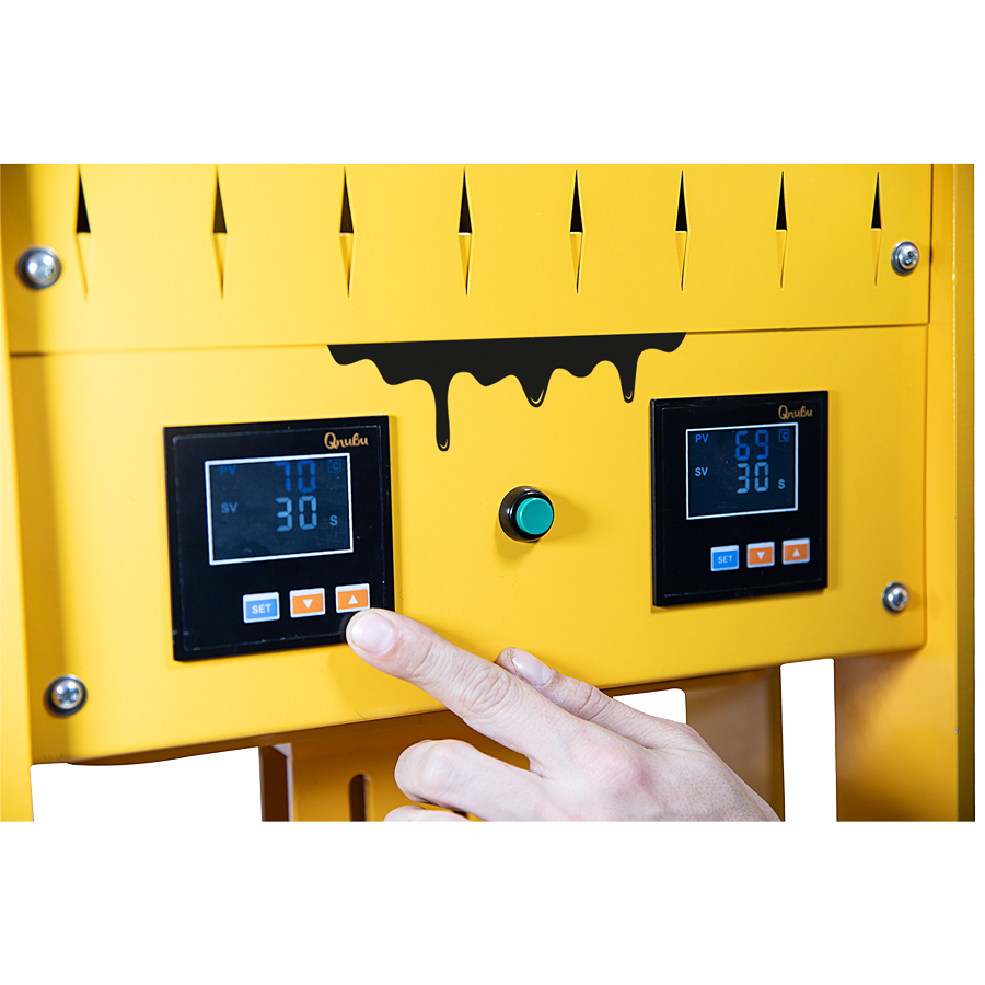  - Qnubu Press Pro Lion Hydraulic 20 Tonnen, Heißdruckpresse, 7,6 x 25 cm und 12 x 12 cm Platten -  