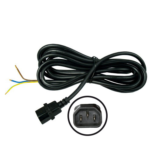  - Reflektorkabel mit IEC-Connector, männlich, ø 1,5 mm, 4 m -  