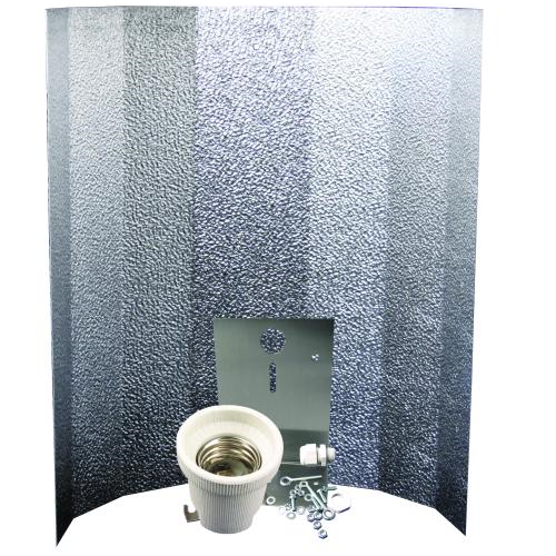  - Reflektorkappe, Stucco, klein, 40 x 50 cm, Bügel, E40-Fassung, Schraubensatz -  