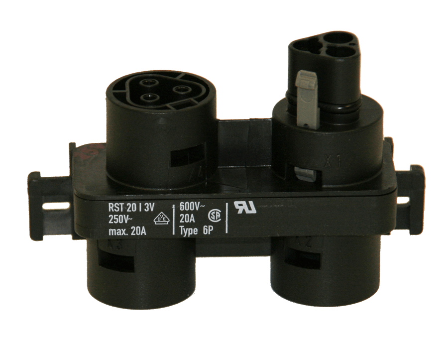  - SANlight Wieland H-Verteilerblock, 3-polig, 3 x female-Anschluss, 1 x male-Anschluss -  