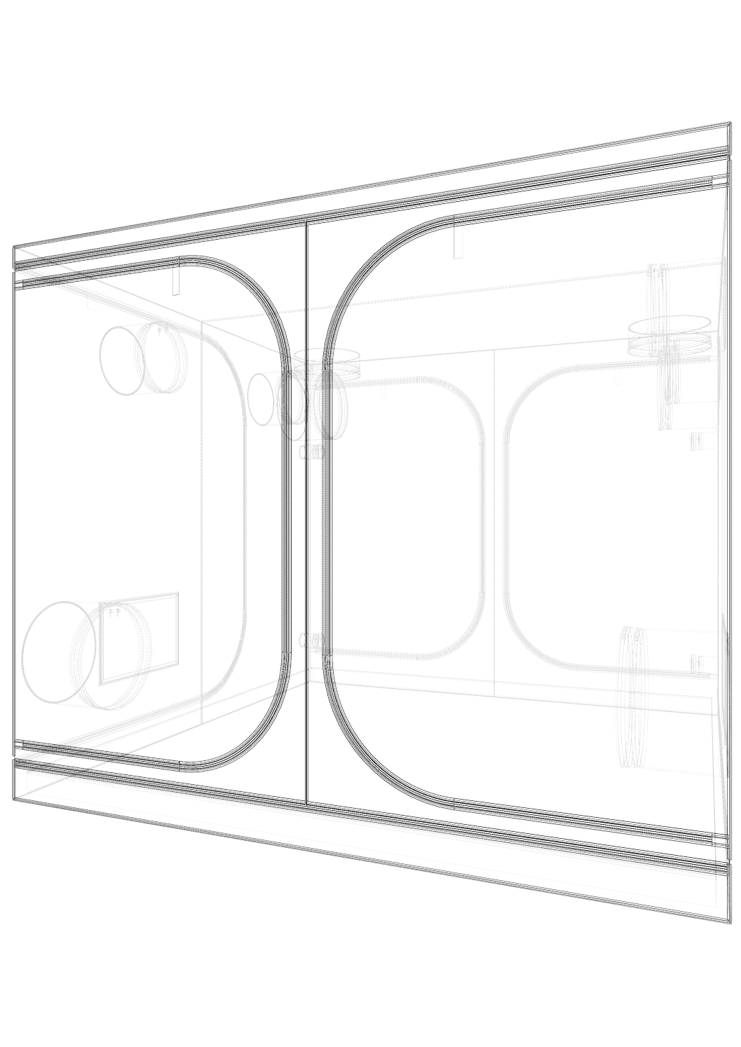  - Secret Jardin Dark Room DR240 - aufgebaut 240x240x200 cm - in 2 Versandkartons -  