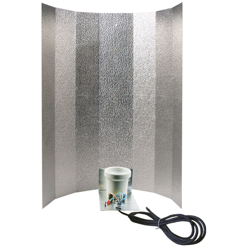  - Stucco-Reflektor groß 50x50 cm montiert Bügel verstärkt Fassung 4 m Kabel -  