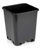  - Topf, viereckig, schwarz, 18 x 18 x 23 cm, 6 L -  