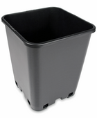  - Topf, viereckig, schwarz, 18 x 18 x 23 cm, 6 L -  