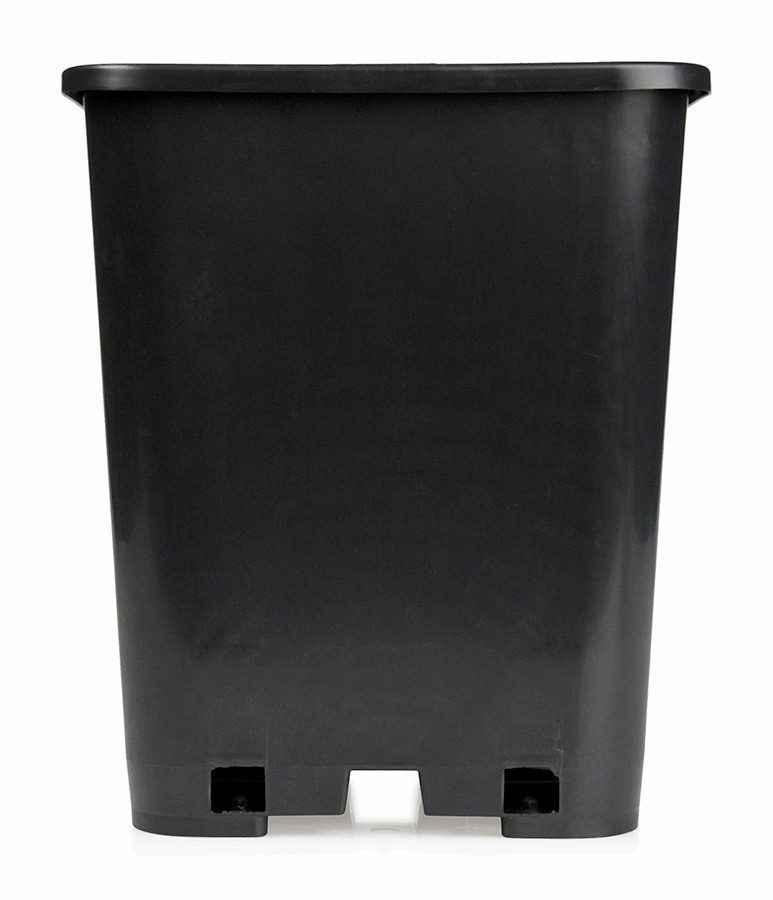  - Topf, viereckig, schwarz, 18 x 18 x 23 cm, 6 L -  