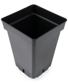  - Topf, viereckig, schwarz, 20 x 20 x 27 cm, 7 L -  