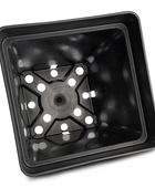  - Topf, viereckig, schwarz, 20 x 20 x 27 cm, 7 L -  