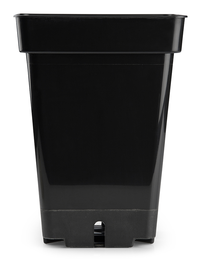  - Topf, viereckig, schwarz, 20 x 20 x 27 cm, 7 L -  