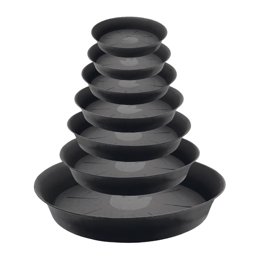  - Untersetzer, rund, schwarz, 45 cm -  