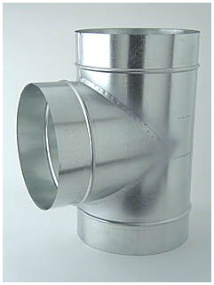  - Ventilution T-Stück, Metall, für ø 250 mm -  