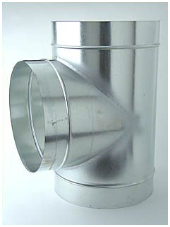  - Ventilution T-Stück, Metall, für ø 315 mm -  