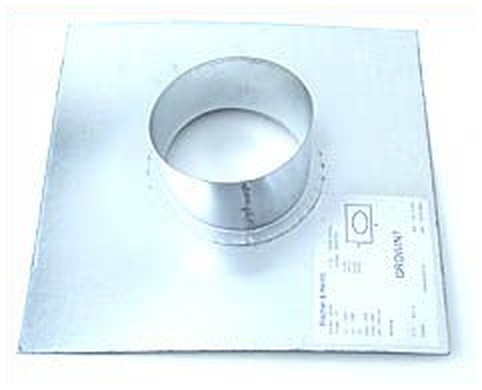  - Ventilution Wandflansch, Metall, für ø 100 mm -  