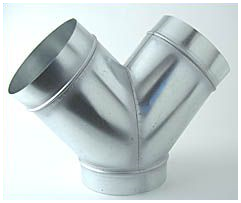  - Ventilution Y-Stück, Metall, für ø 200 mm -  