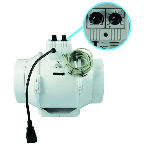  - Ventilution Mixed In-Line, mit Klimaregler, 467/552 m³/h, 160 mm, IEC-Connector -  