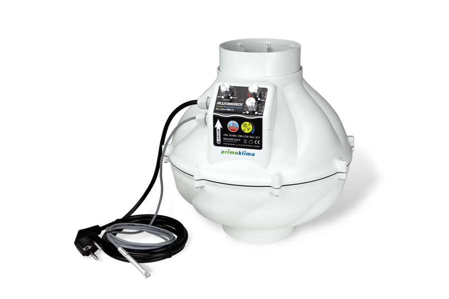  - Whisperblower EC Rohrventilator, 800 m³/h, 170 W, ø 125 mm Flansch, Temperatursteuerung -  