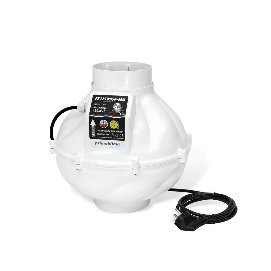  - Whisperblower EC Rohrventilator, 450 m³/h, 29 W, ø 125 mm Flansch -  